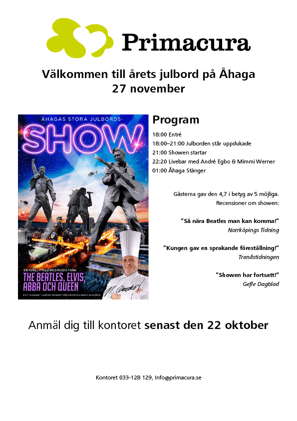 Julbord på Åhaga 27 november